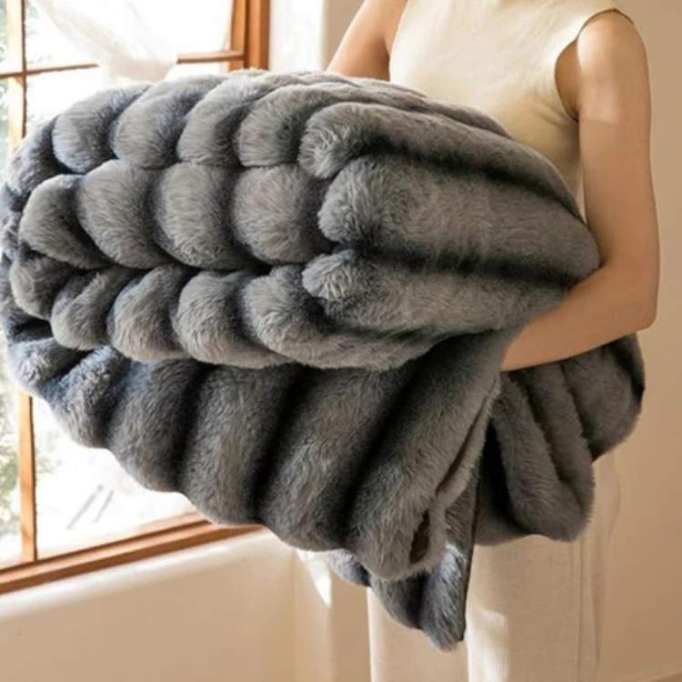 Premium Faux Rabbit Fur Throw Blanket - Throw Blanket - Wild Eye Vision