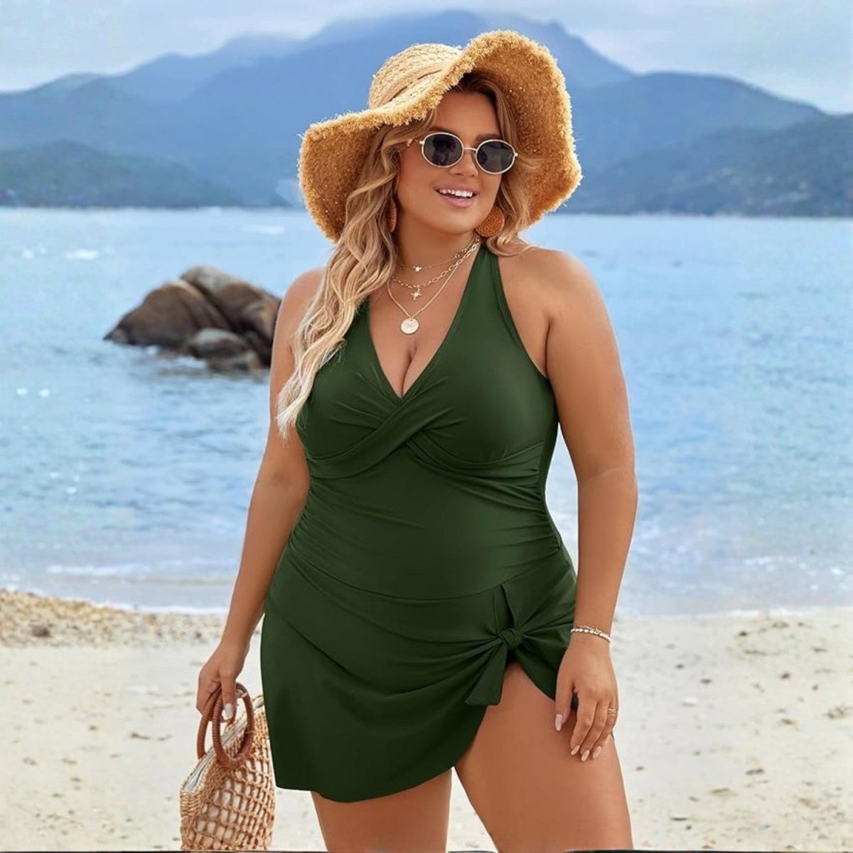 Ruched Tummy Control Swimsuit - Swimsuit - Wild Eye Vision