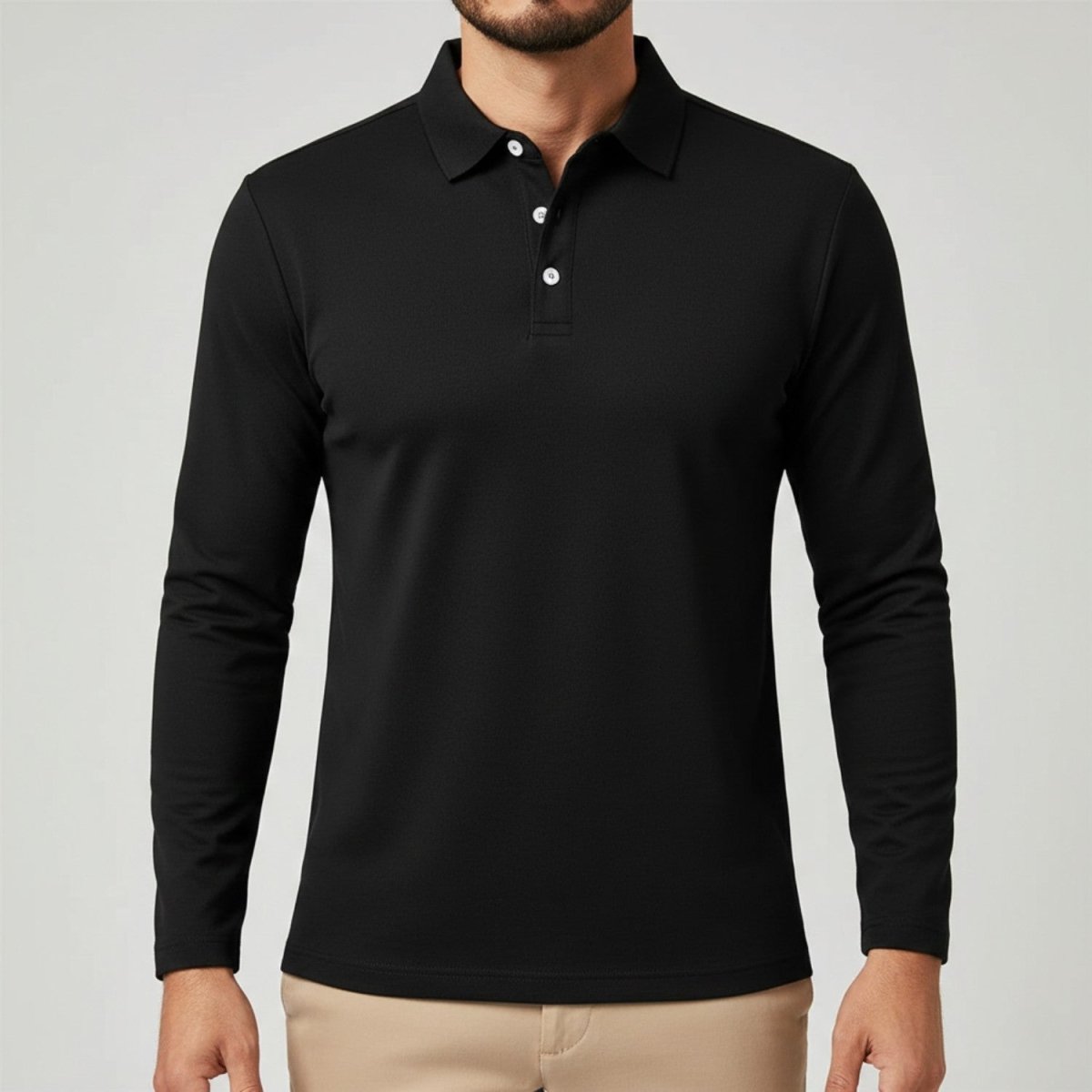 Slim Fit Long Sleeve Polo Shirt - Polo Shirts - Wild Eye Vision
