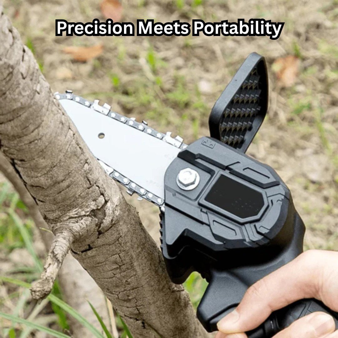 TrimPro – 4" Cordless Mini Electric Chainsaw for Gardening & Yard Work - Cordless Chainsaw - Wild Eye Vision