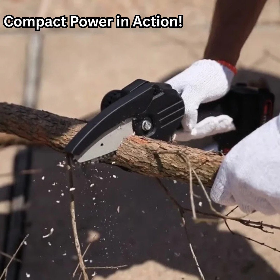 TrimPro – 4" Cordless Mini Electric Chainsaw for Gardening & Yard Work - Cordless Chainsaw - Wild Eye Vision