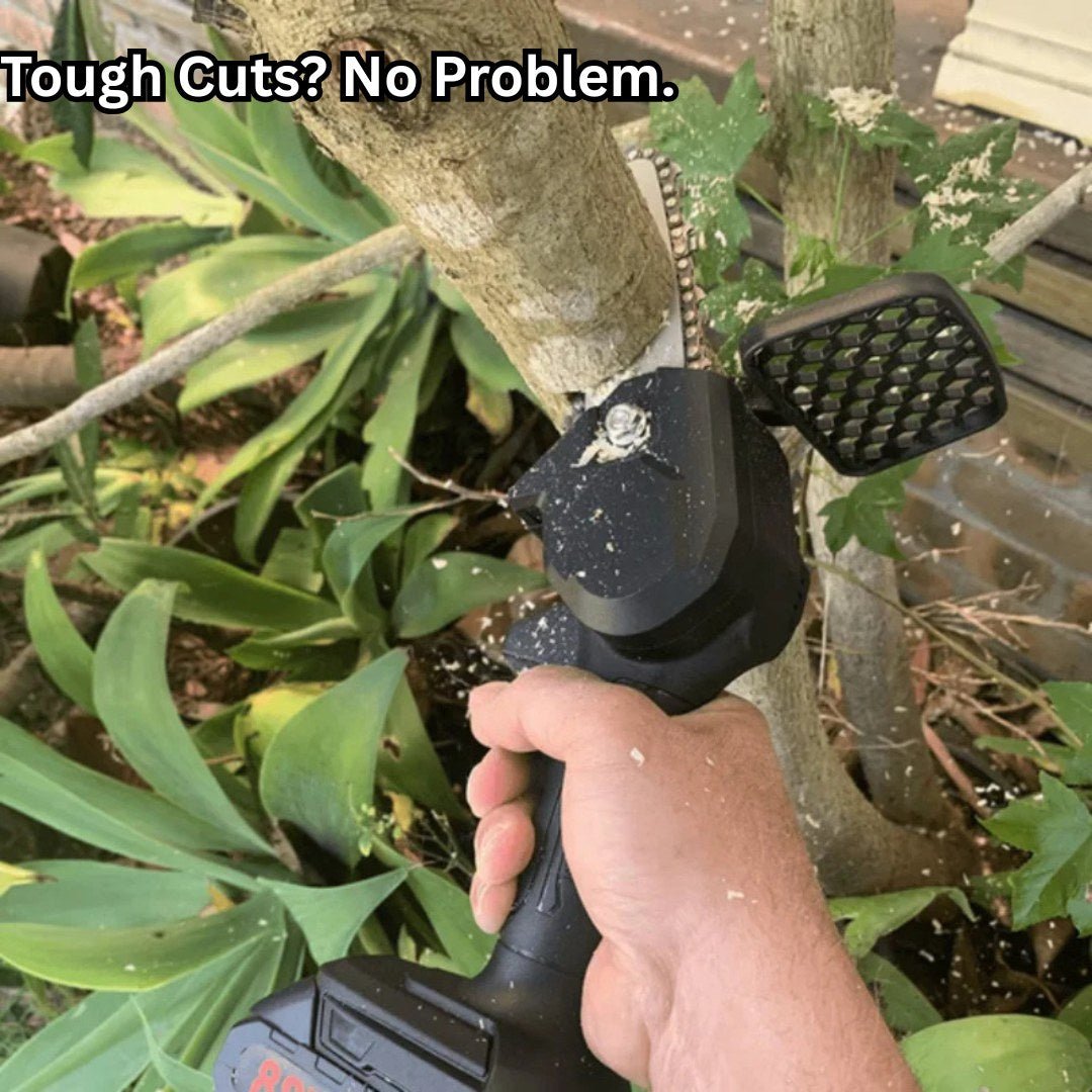 TrimPro – 4" Cordless Mini Electric Chainsaw for Gardening & Yard Work - Cordless Chainsaw - Wild Eye Vision