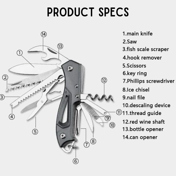Ultimate Multifunction Swiss Knife - Swiss Knife - Wild Eye Vision