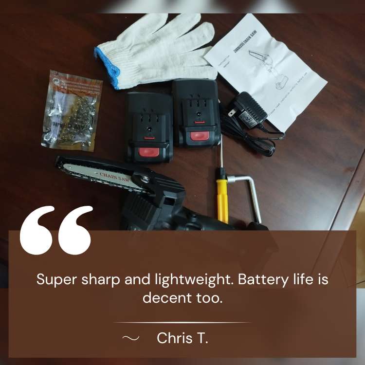 UltraSharp 24V Mini Chainsaw (Two Batteries) - Mini Chainsaw - Wild Eye Vision
