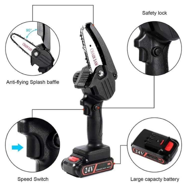 UltraSharp 24V Mini Chainsaw (Two Batteries) - Mini Chainsaw - Wild Eye Vision