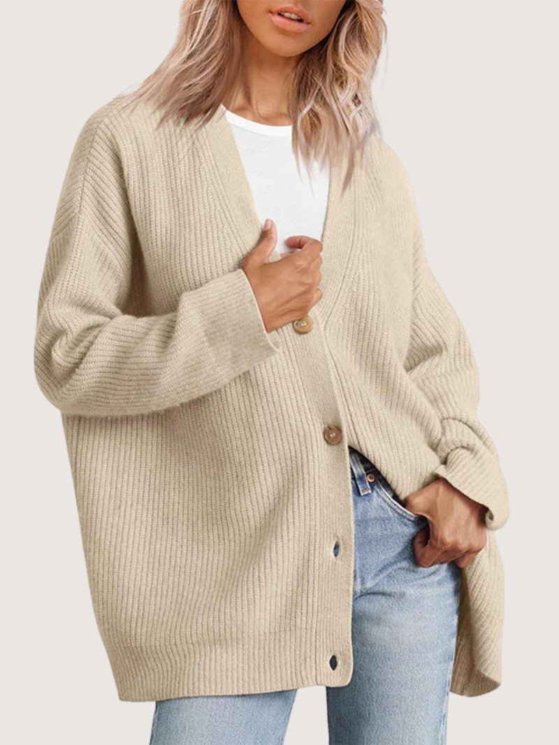 Women's Classic Button - Up Knit Cardigan - Women Knit Cardigan - Wild Eye Vision