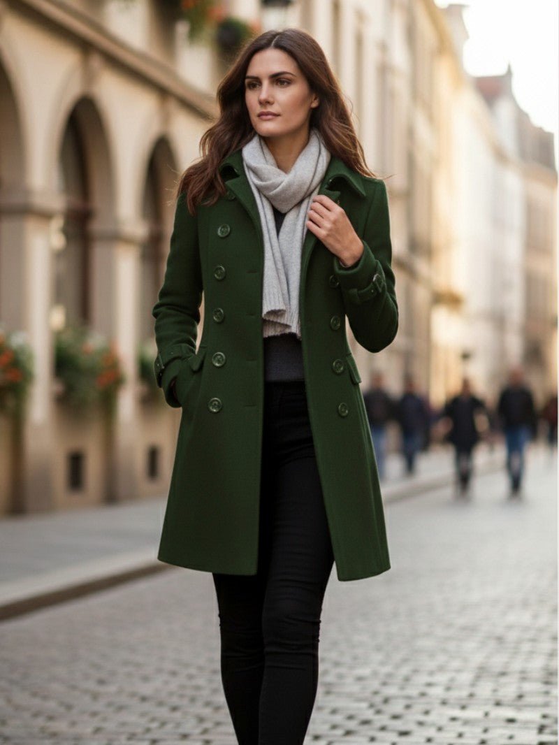 Women's Classic Double Breasted Coat - Women's Coat - Wild Eye Vision