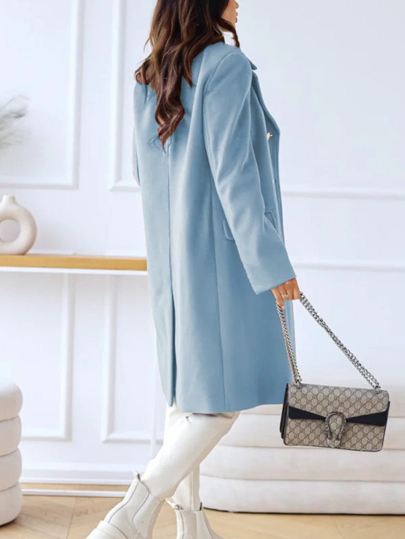 Women's Double Breasted Long Coat - Women's Coat - Wild Eye Vision