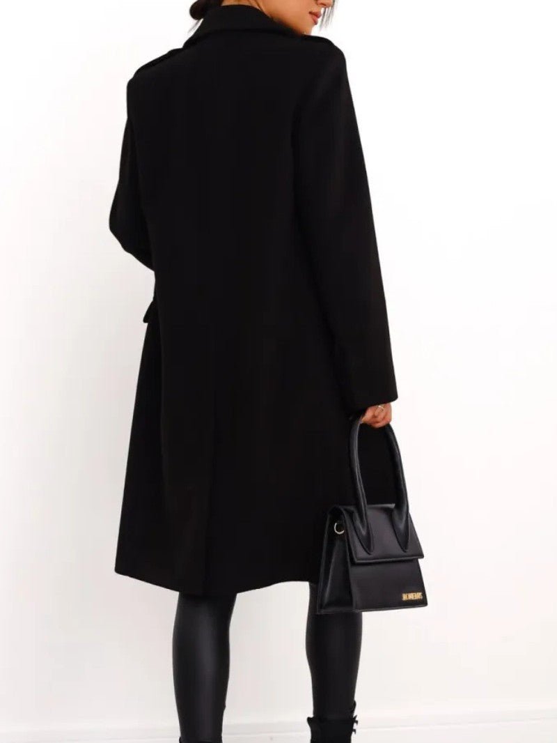 Women's Double Breasted Long Coat - Women's Coat - Wild Eye Vision