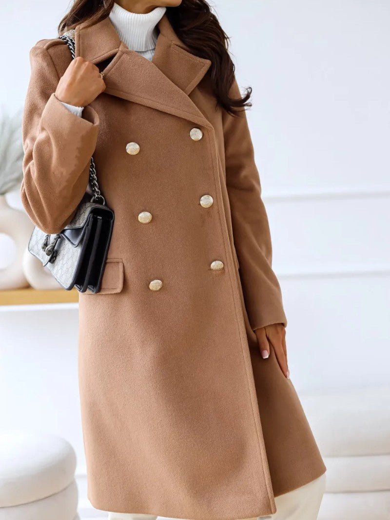 Women's Double Breasted Long Coat - Women's Coat - Wild Eye Vision