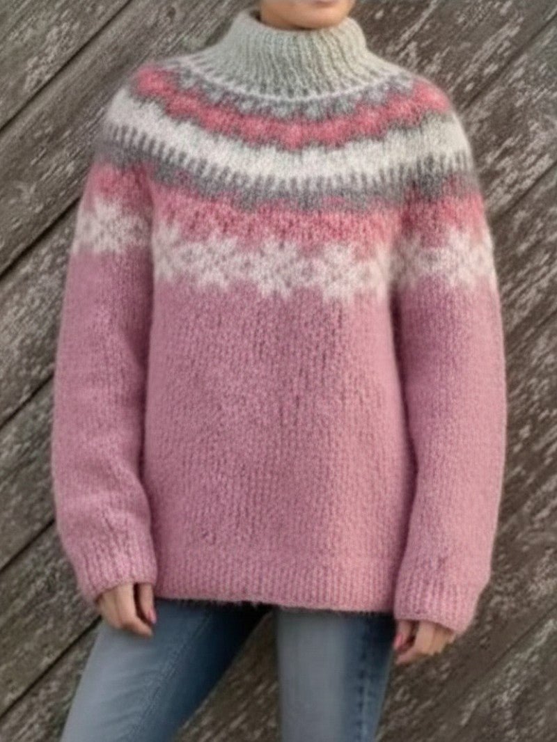 Women’s Fair Isle Crewneck Jumper - Women Jumper - Wild Eye Vision