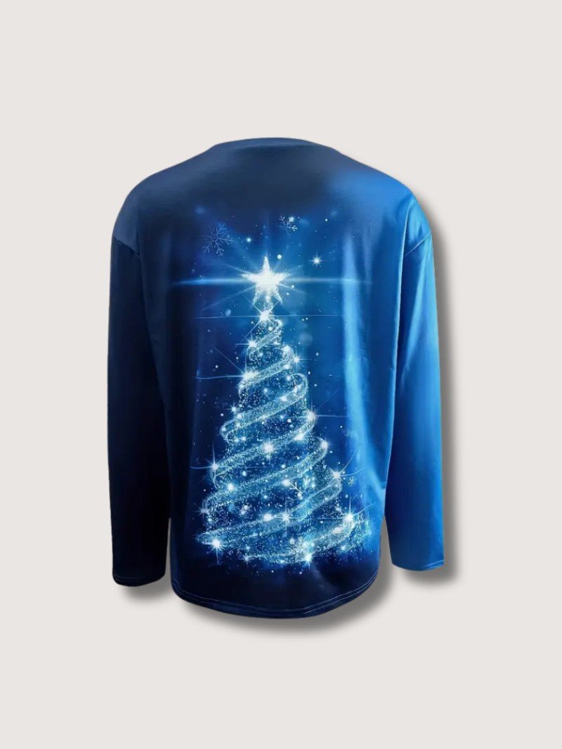 Women’s Glitter Christmas Tree Print Sweatshirt - Ladies Christmas Jumpers - Wild Eye Vision