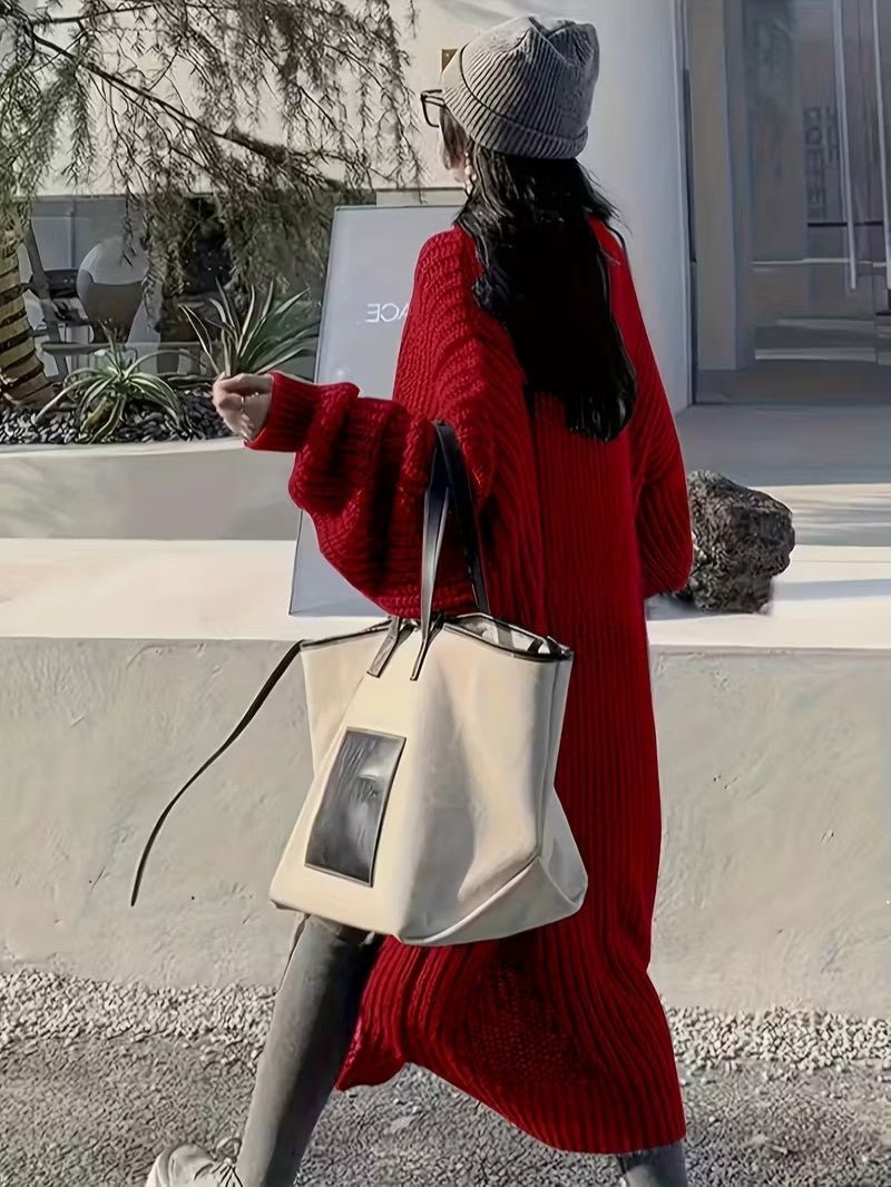 Women's Long Open Front Cardigan - Women Knit Cardigan - Wild Eye Vision