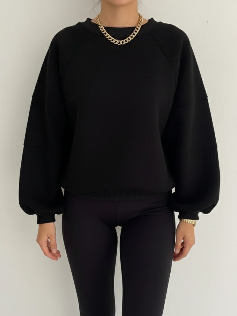 Women’s Loose Fit Balloon Sleeve Jumper - Women Jumper - Wild Eye Vision