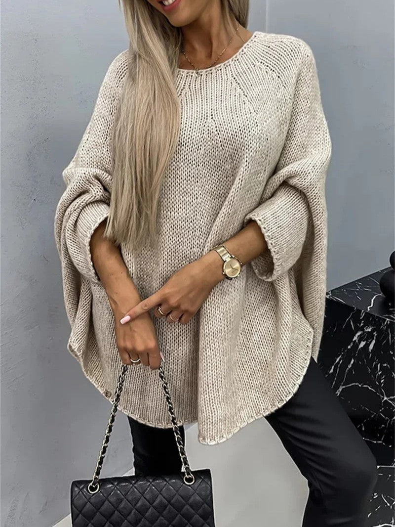 Women's Oversized Batwing Knit Jumper - Women Knitted Jumper - Wild Eye Vision
