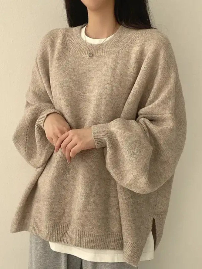 Women’s Oversized Lantern Sleeve Jumper - Women Jumper - Wild Eye Vision