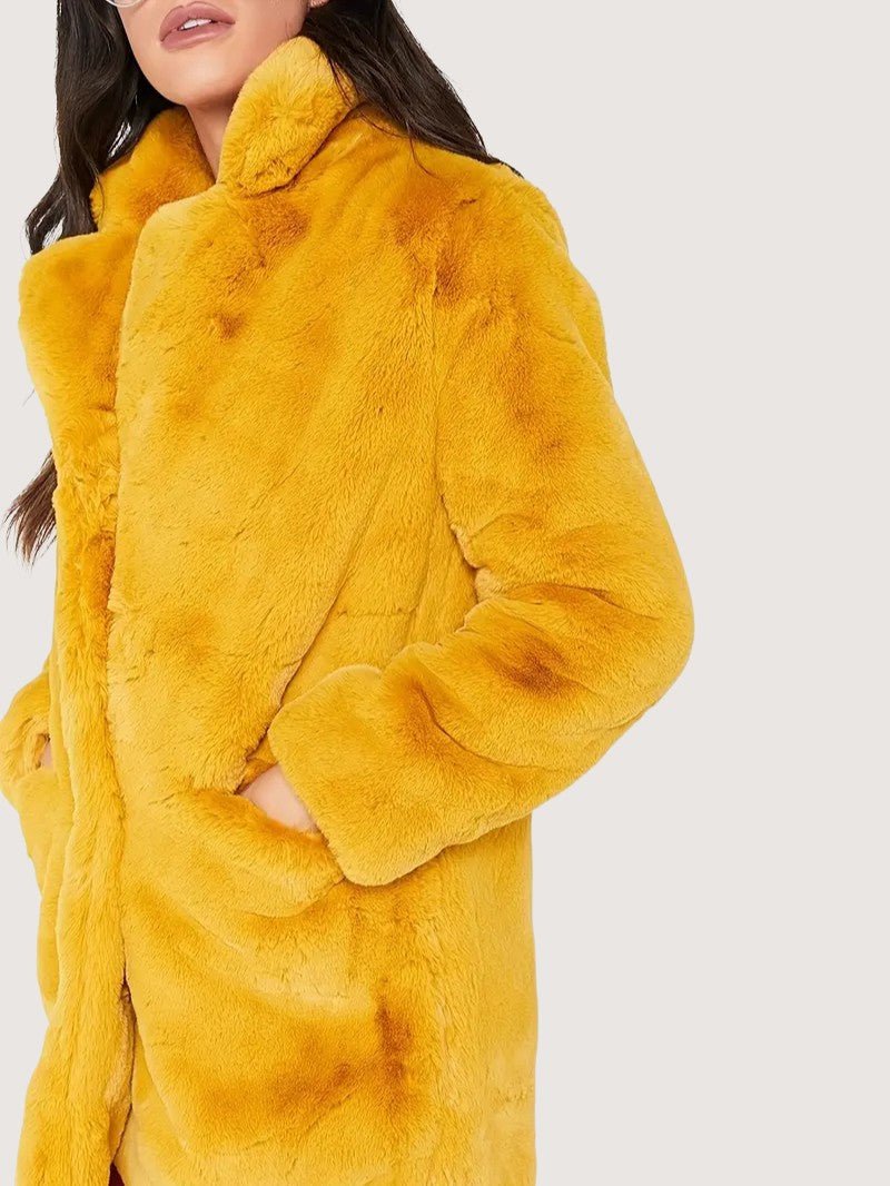 Women's Plush Button Winter Coat - Women's Coat - Wild Eye Vision