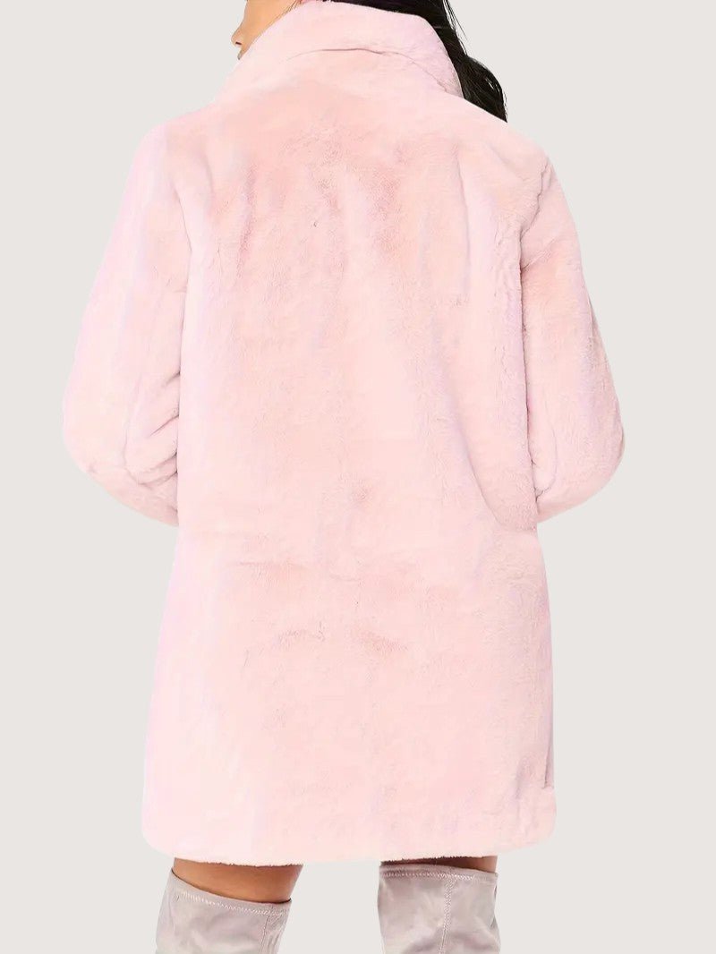 Women's Plush Button Winter Coat - Women's Coat - Wild Eye Vision