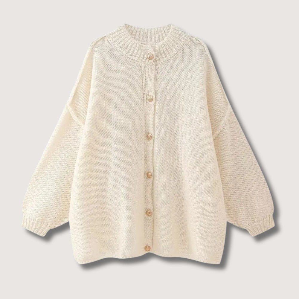 Women's Relaxed Knit Button Cardigan - Women Knit Cardigan - Wild Eye Vision