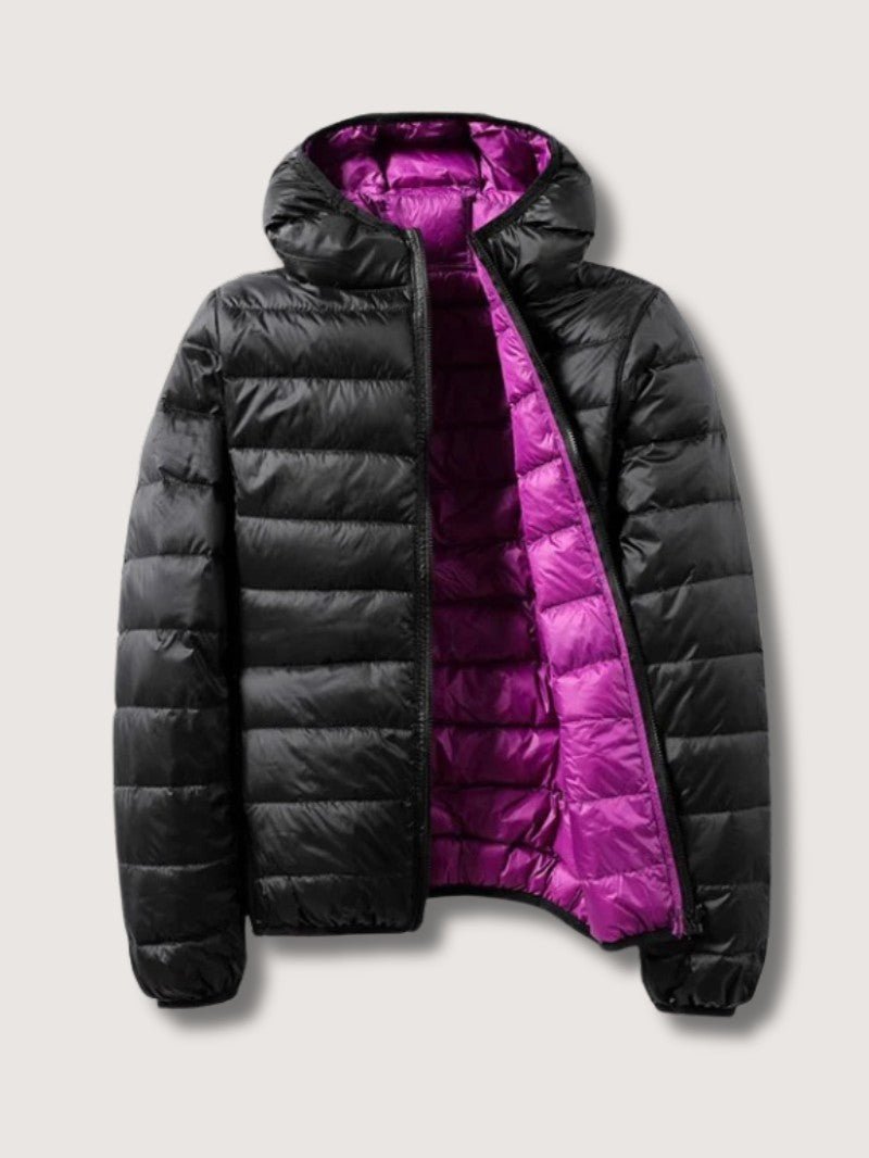 Women’s Reversible Hooded Transitional Jacket - Women's Puffer Jacket - Wild Eye Vision