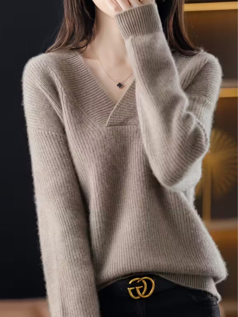 Women’s Soft V Neck Jumper - Women Jumper - Wild Eye Vision