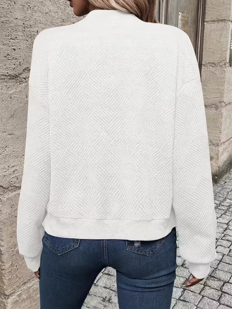 Women's Textured Zip Cardigan - Women Cardigan - Wild Eye Vision