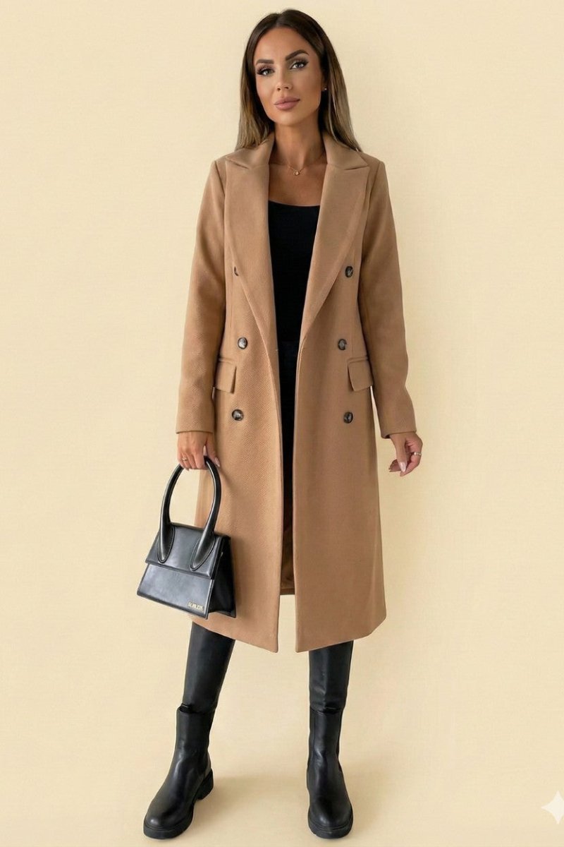 Women's Warm Wool Trench Coat - Trench Coat - Wild Eye Vision