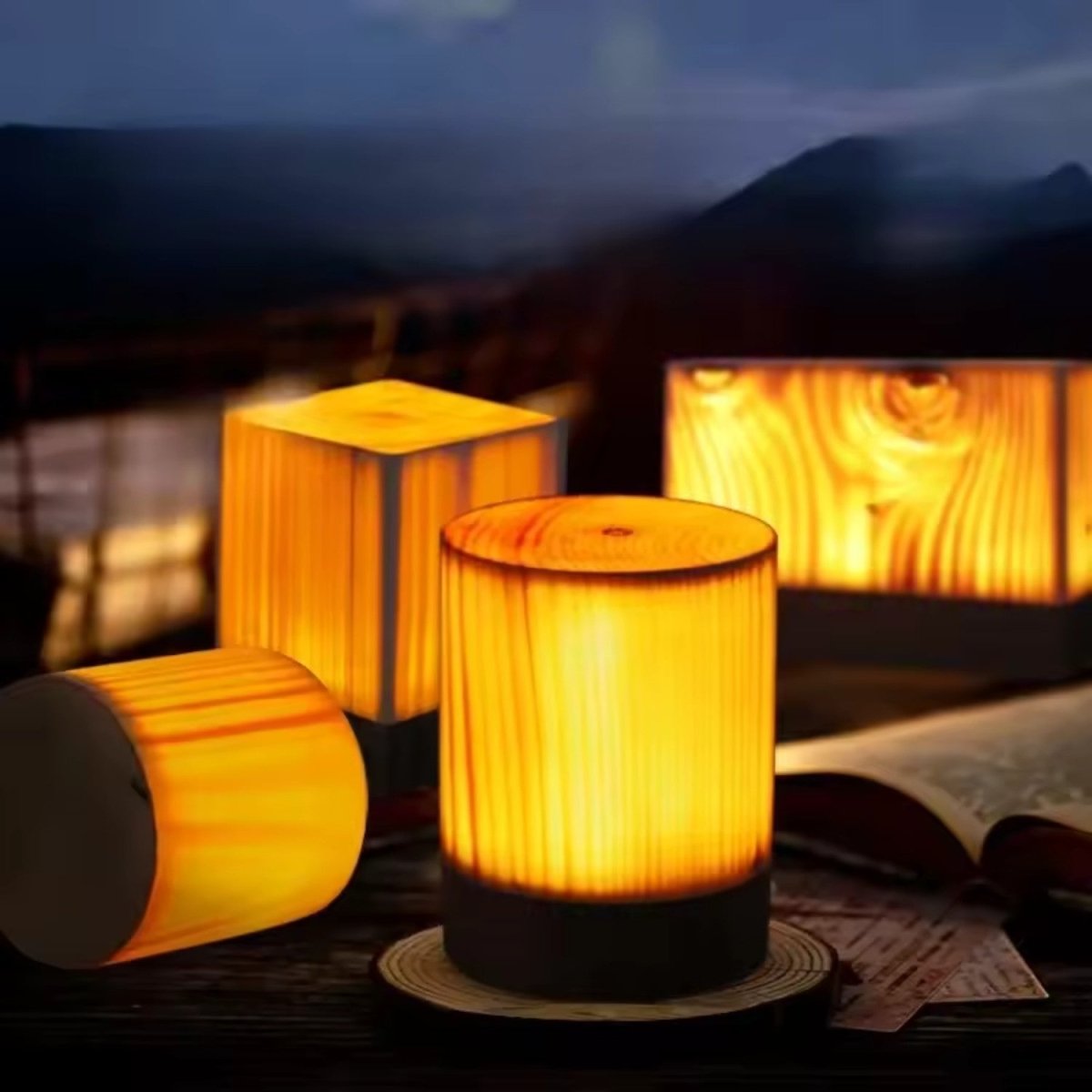 Wood Style LED Touch Table Lamp - Bedside Lamp - Wild Eye Vision