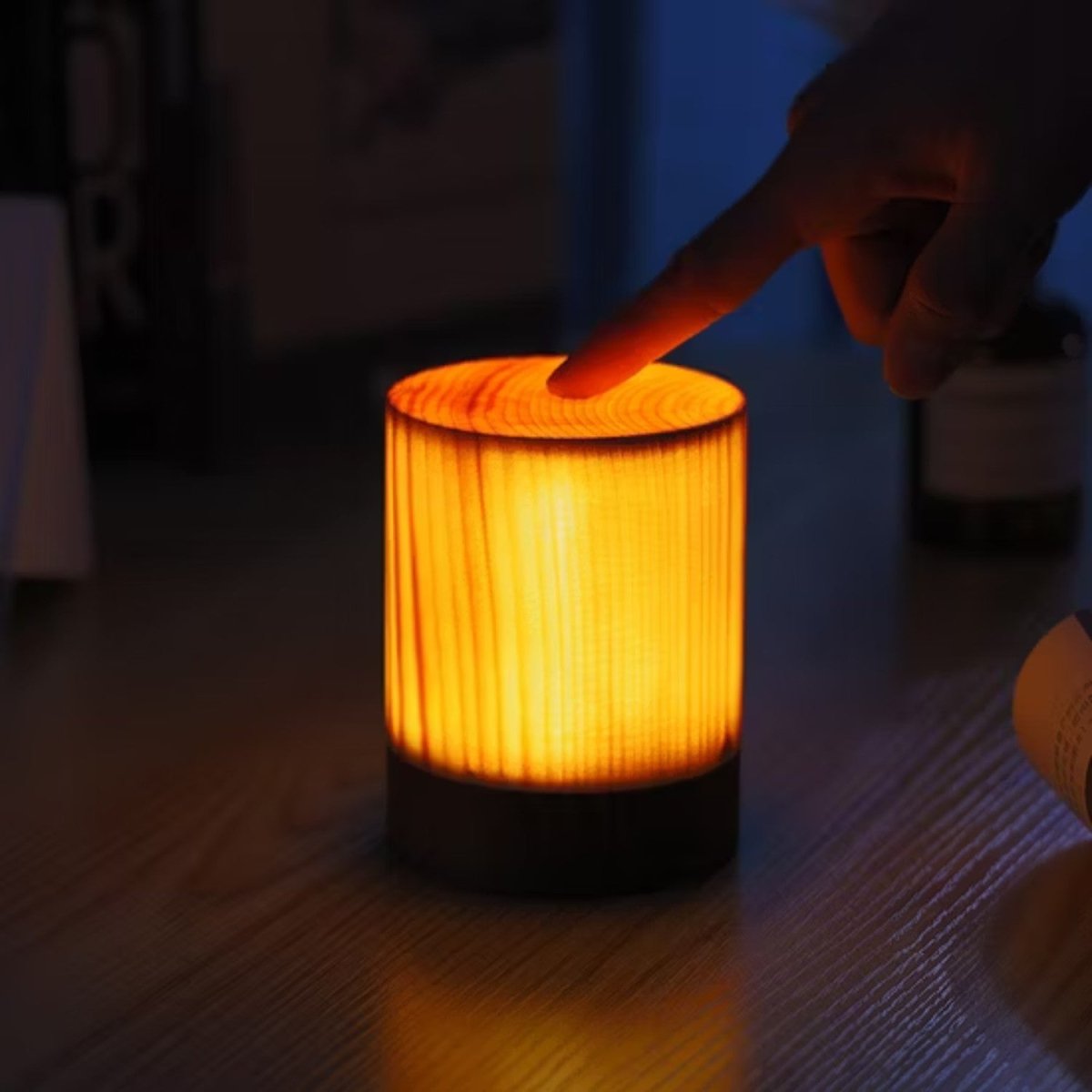 Wood Style LED Touch Table Lamp - Bedside Lamp - Wild Eye Vision