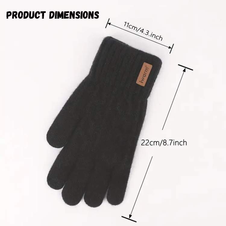 Stylish Alpaca Knit Gloves