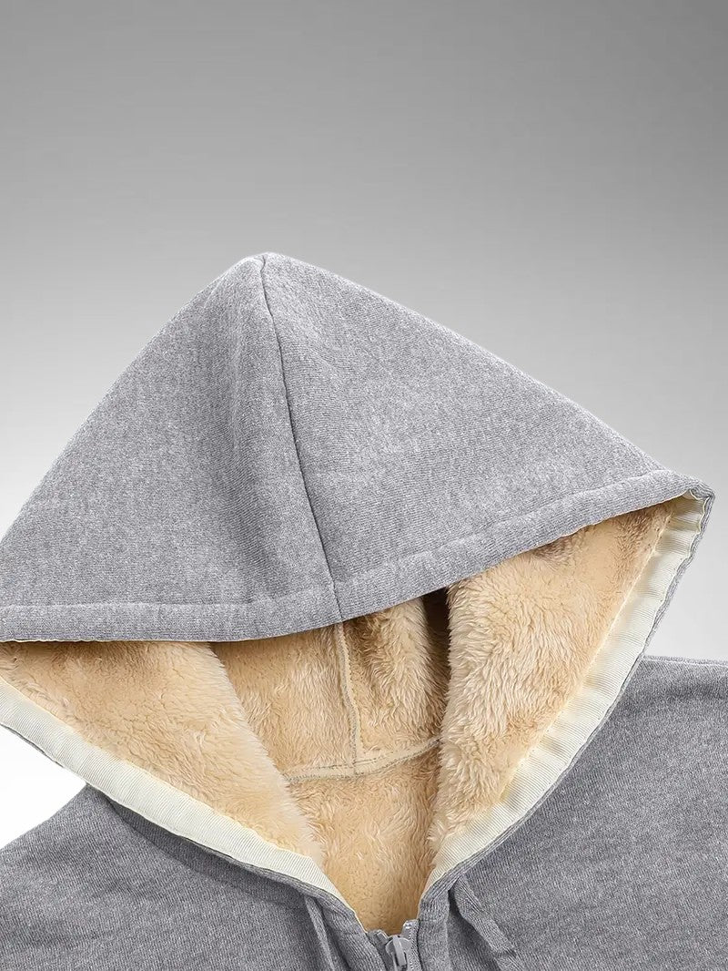 Women’s Plush Fleece-Lined Hooded Jacket