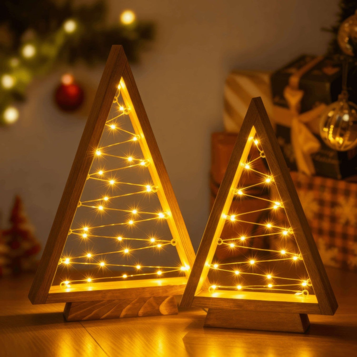 Timber Triangle Light Trees