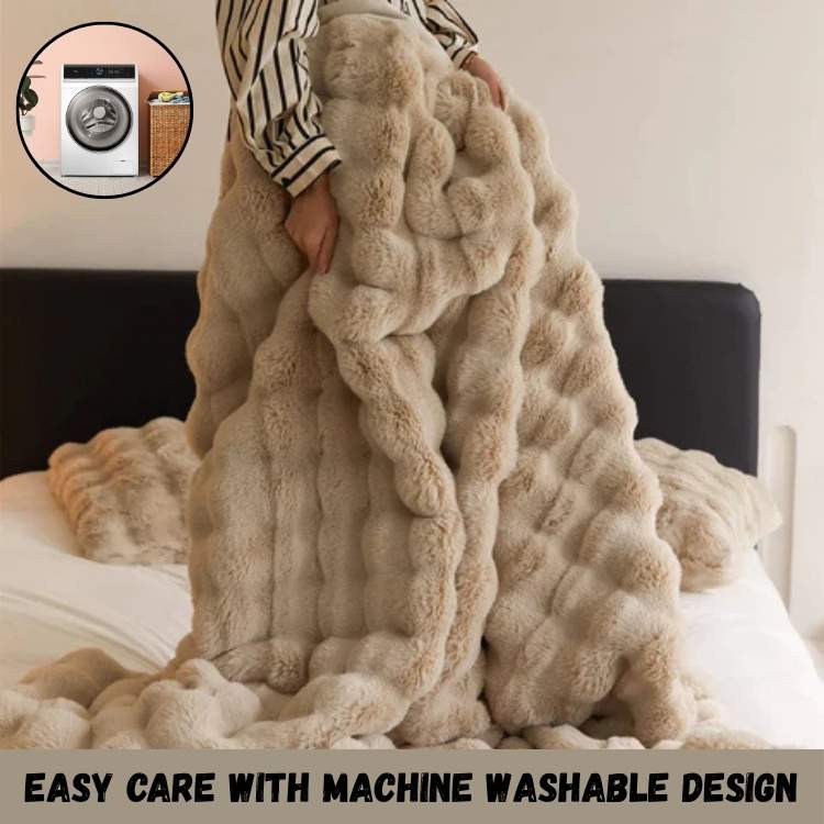 PlushHaven Faux Fur Weighted Blanket