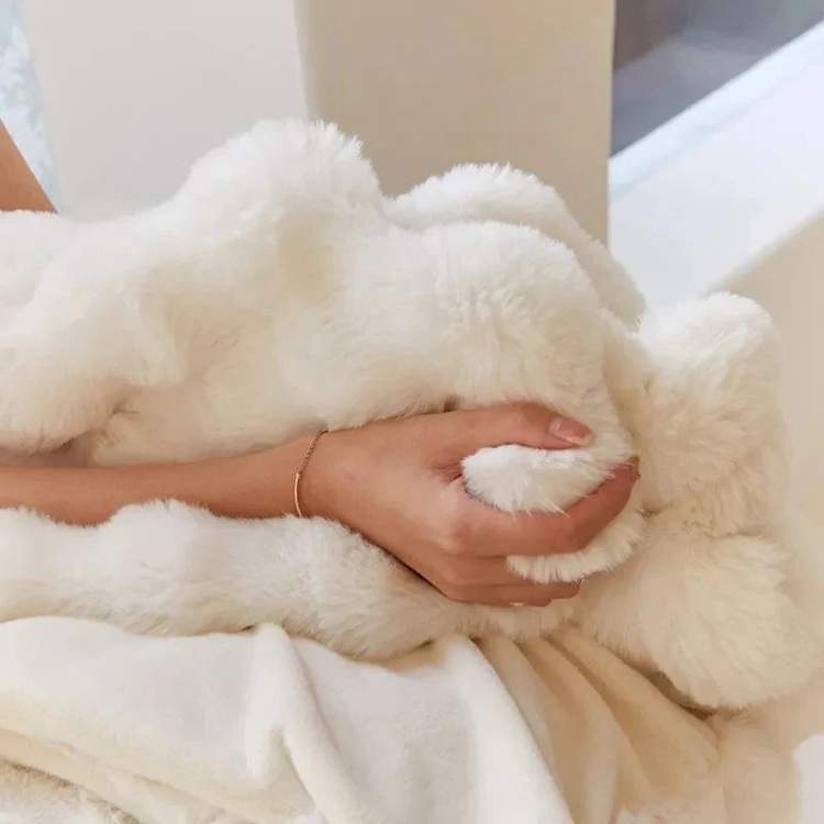 PlushHaven Faux Fur Weighted Blanket
