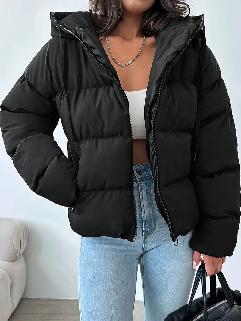 Casual Hooded Zip-Up Winter Jacket