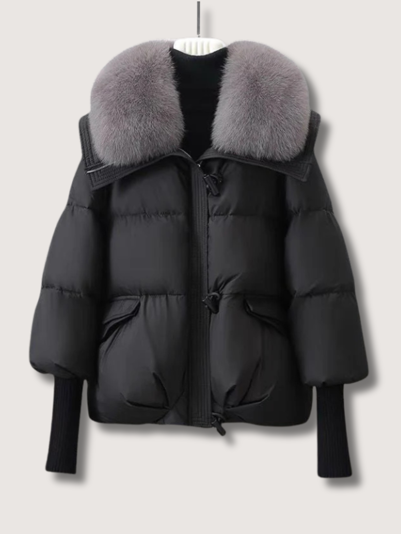 Women's Puffer Jacket with Soft Collar