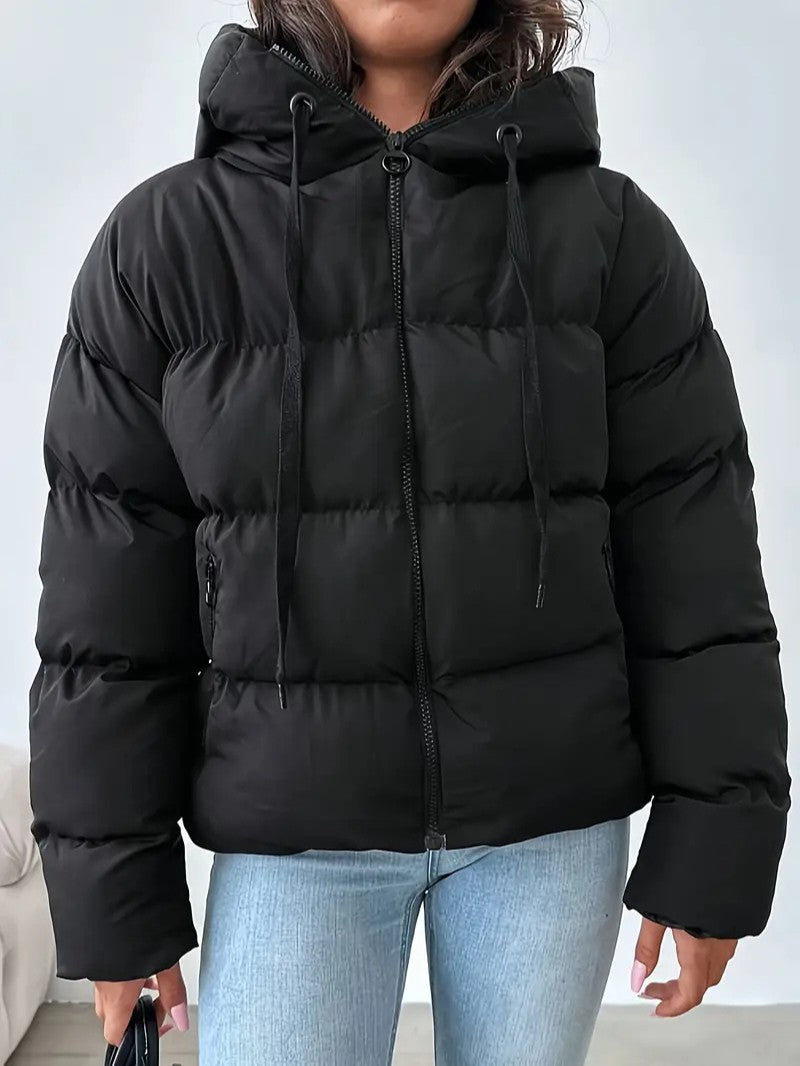 Casual Hooded Zip-Up Winter Jacket
