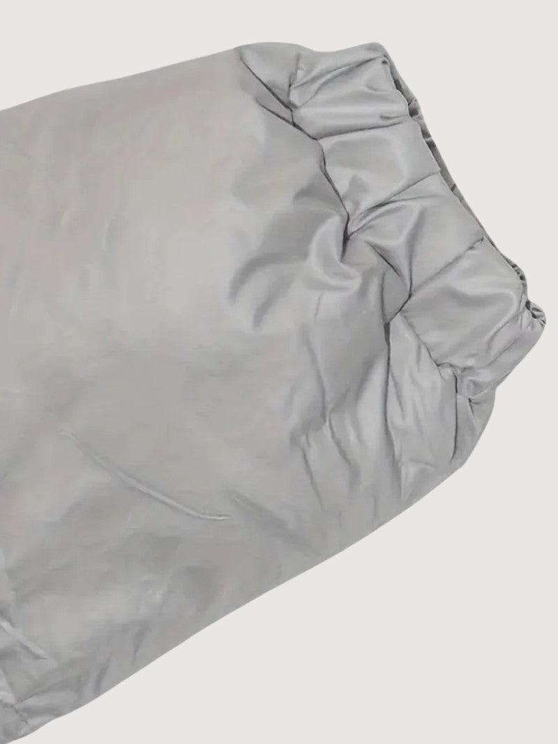 Cropped Zip-Up Puffer Jacket for Women