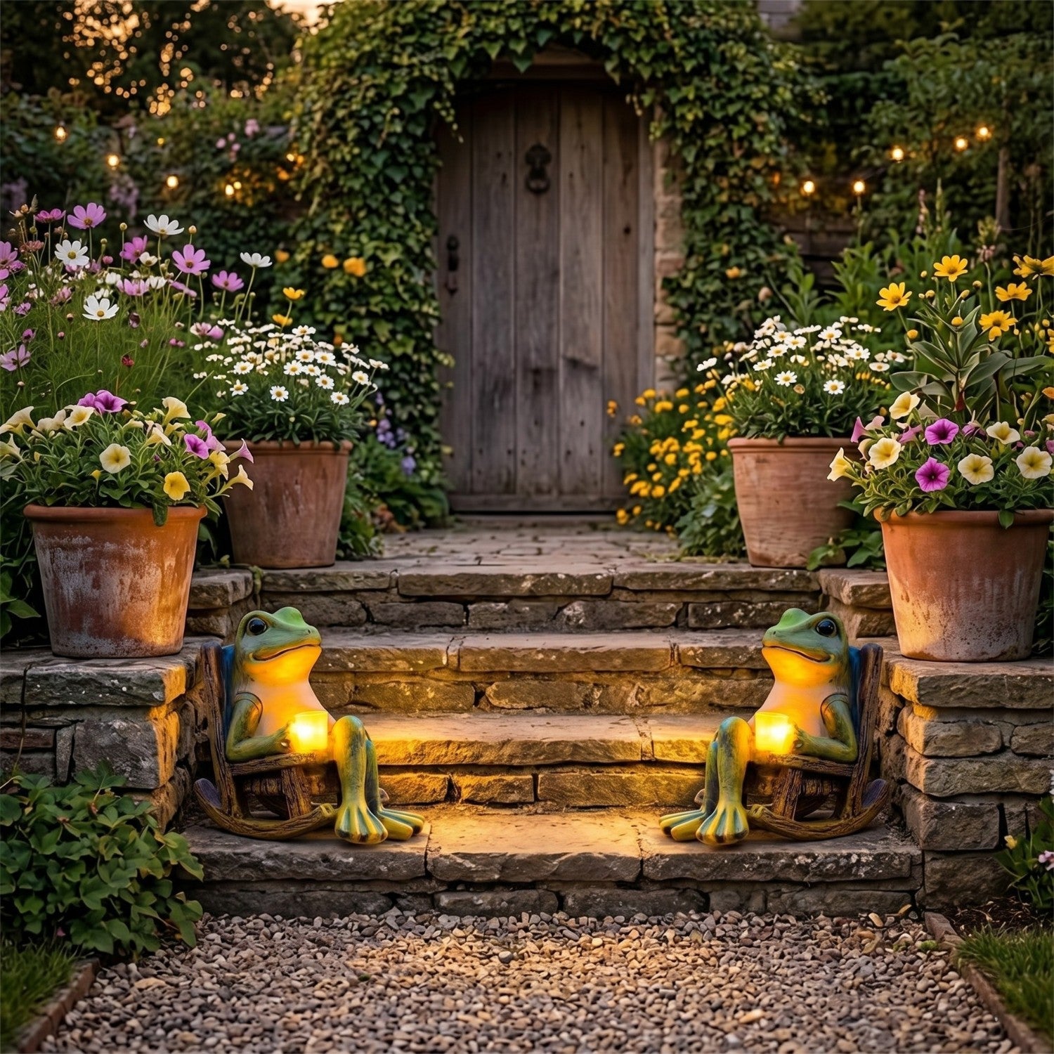 Glowing Garden Frog Lantern