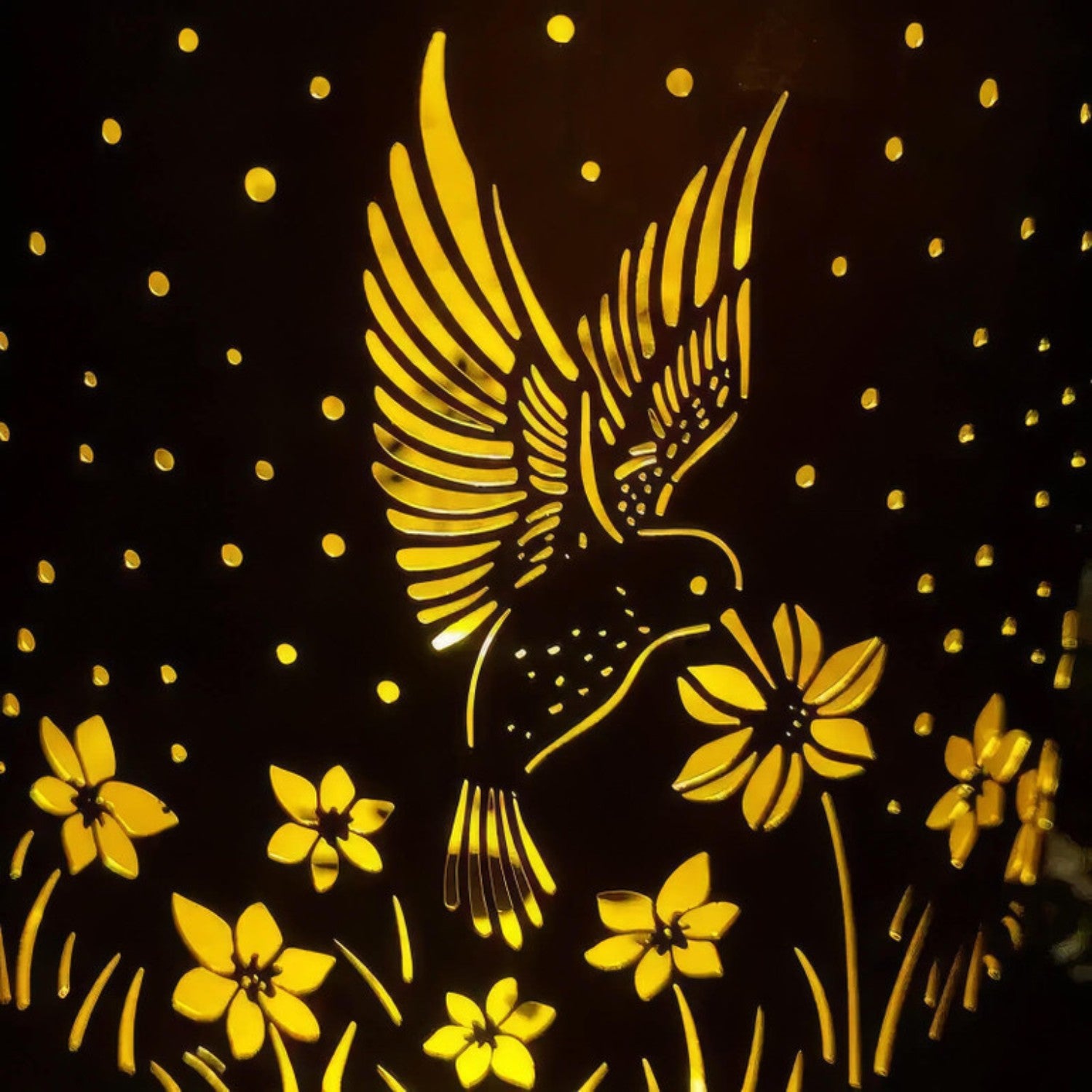 Twilight Hummingbird Shadow Lantern