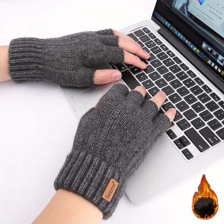 Premium Alpaca Half-Finger Gloves