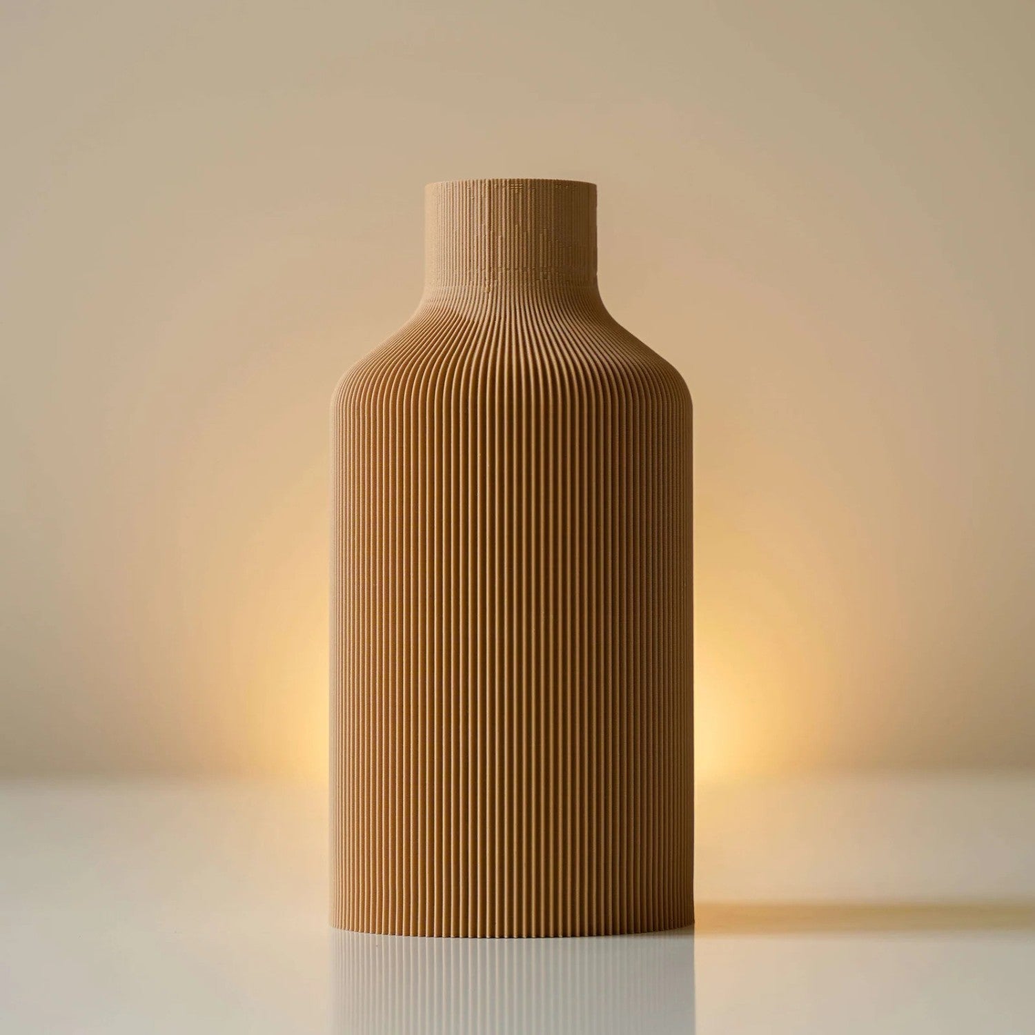Modern Ribbed Bottle Vase