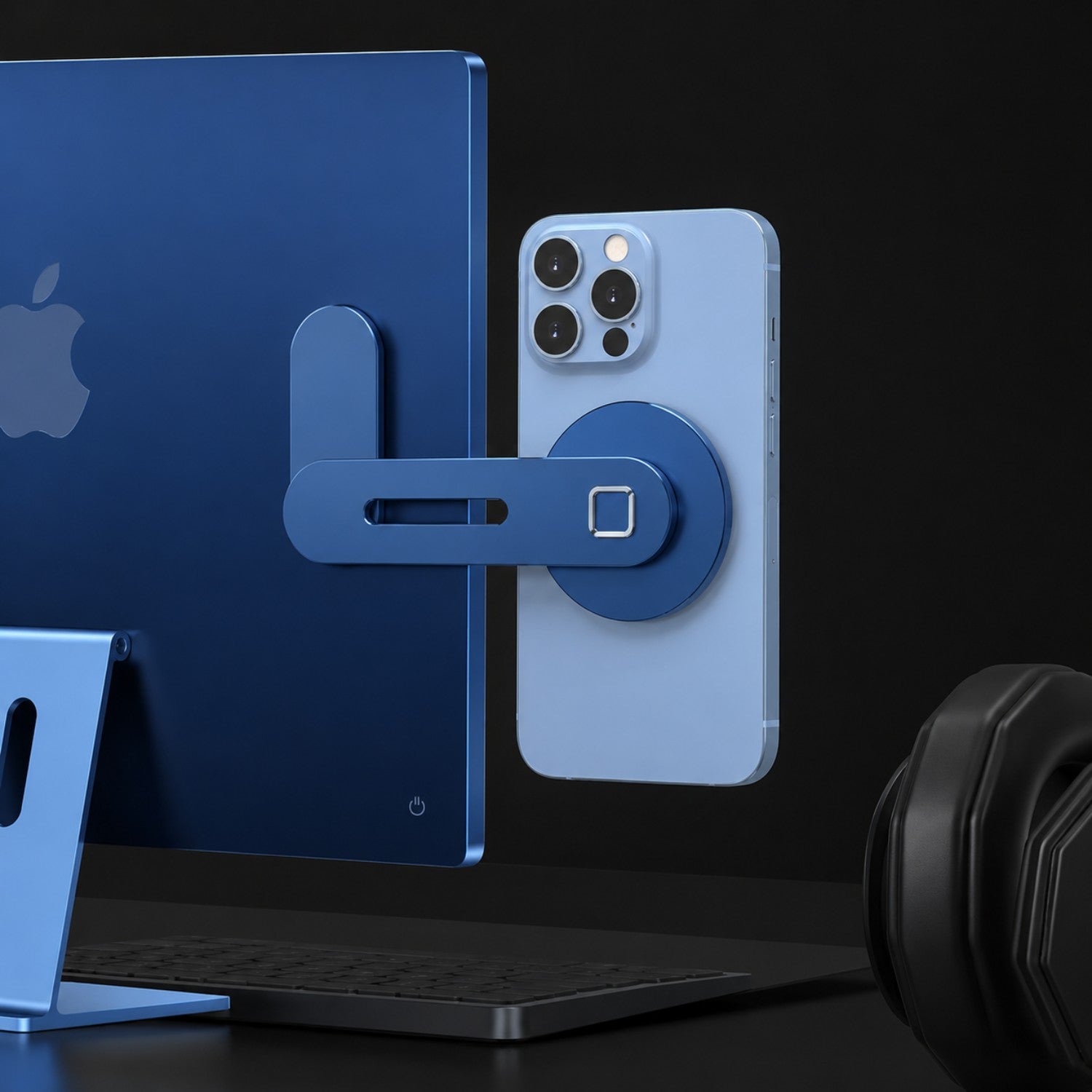 Magnetic Laptop Phone Holder