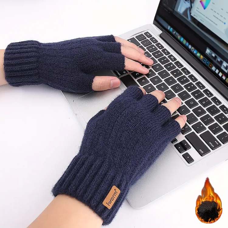 Premium Alpaca Half-Finger Gloves