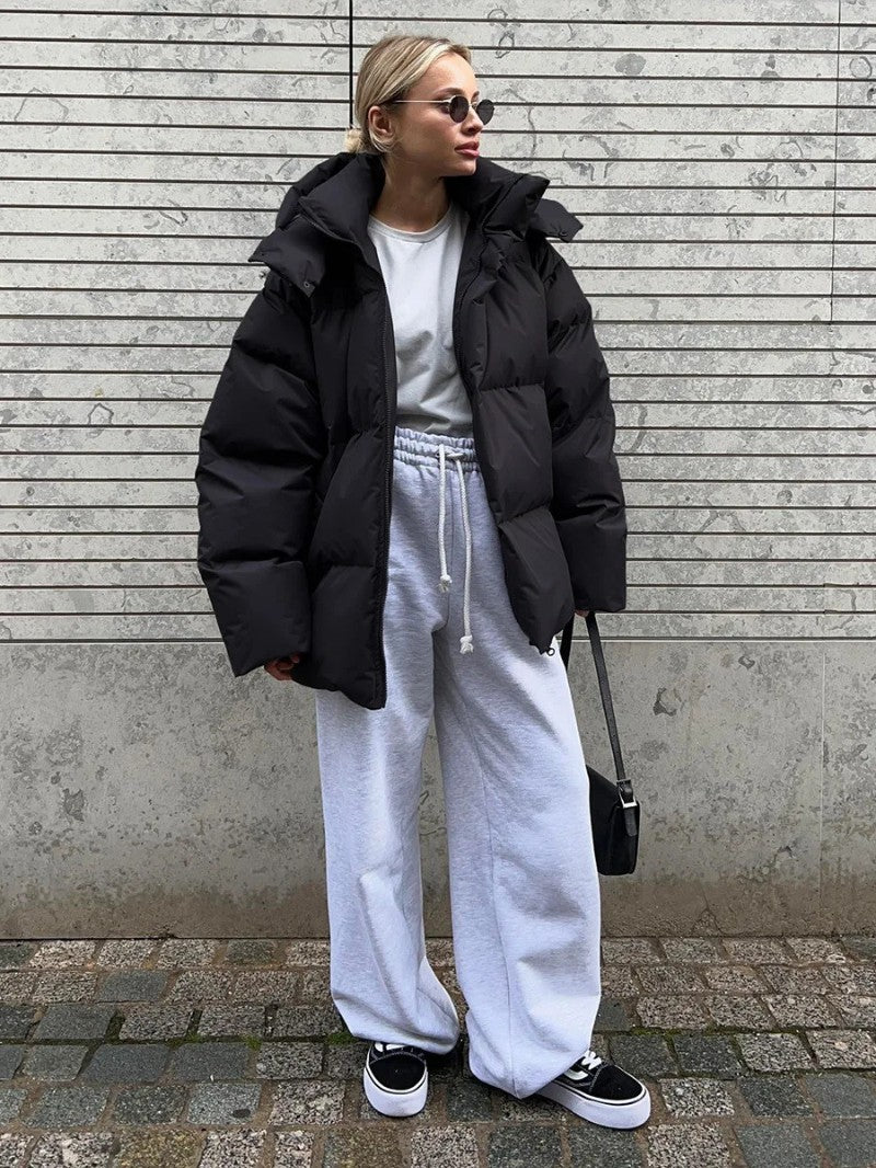 Women’s Oversized High-Neck Puffer Jacket