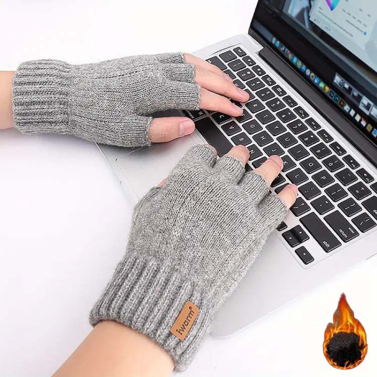 Premium Alpaca Half-Finger Gloves