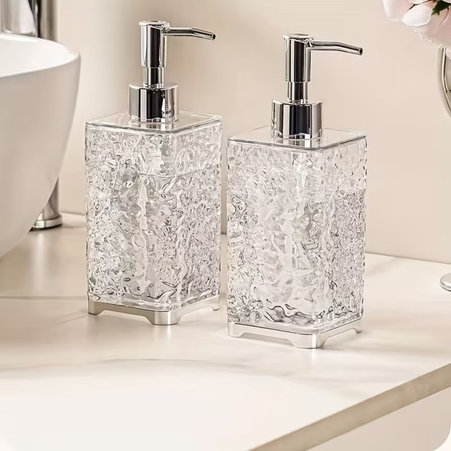 Refillable Acrylic Soap Dispenser Bottle