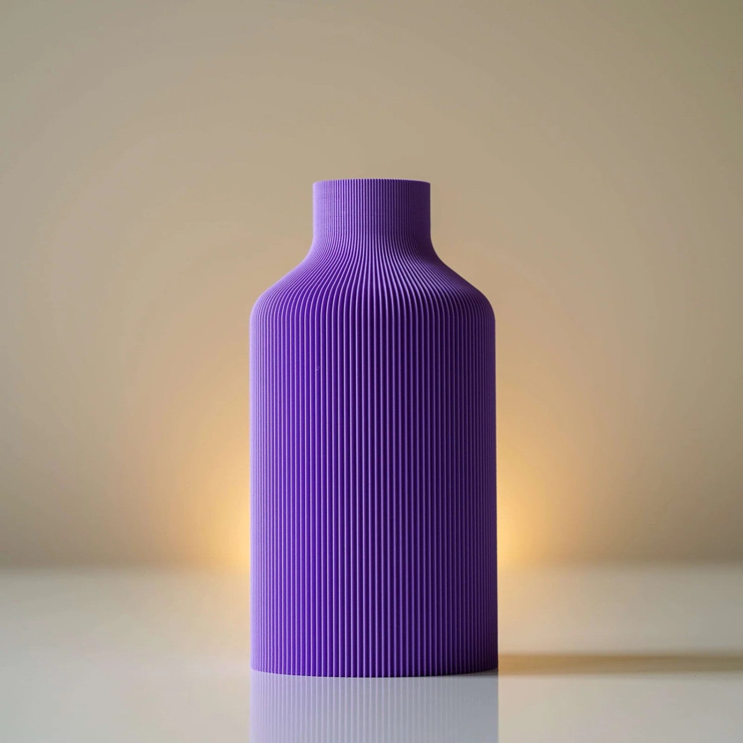 Modern Ribbed Bottle Vase