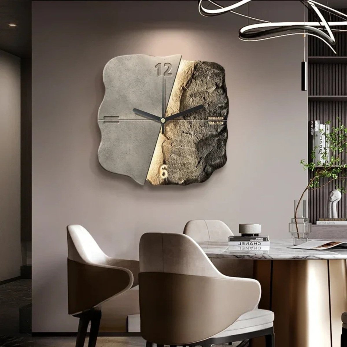 Artistic Sandstone 3D Quartz Wall Clock - Wall Clock - Wild Eye Vision