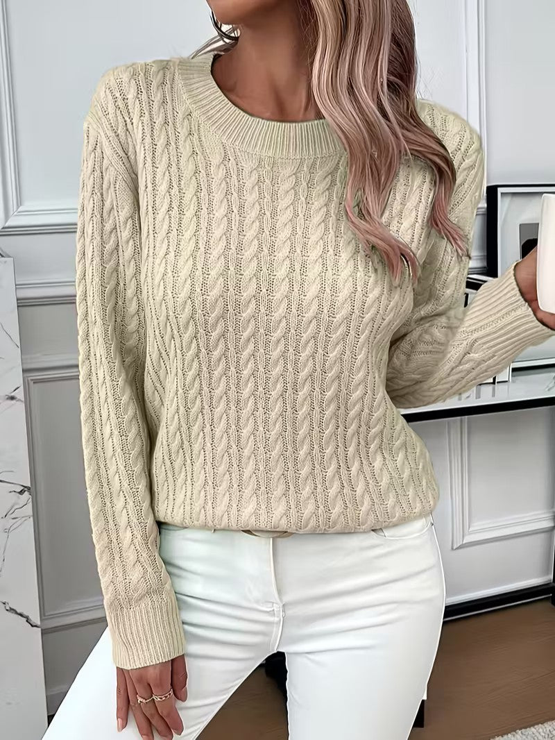 Classic Cable Knit Jumper - Women Knitted Jumper - Wild Eye Vision
